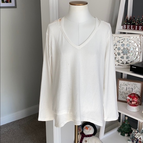Democracy - women's v-Neck rib sweater - Picture 1 of 4
